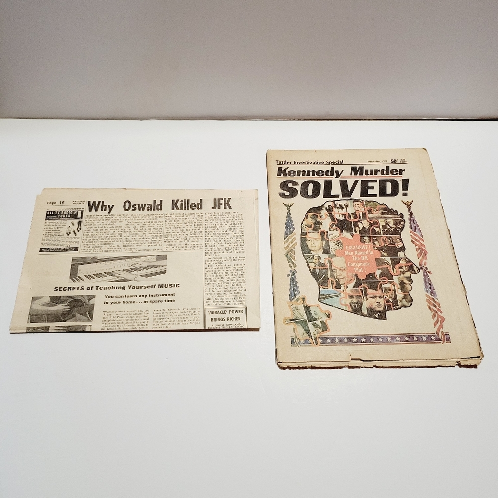 Vintage JFK Newspapers 1975